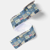 Patchwork-Denim Satinband (Rückseite)