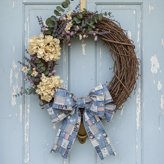 Patchwork-Denim Satinband
