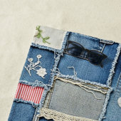 Patchwork Denim Strandtuch (Beispiel)