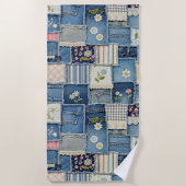Patchwork Denim Strandtuch (Vorderseite)