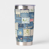 Patchwork Denim Thermobecher (Links)