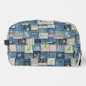 Patchwork Denim Waschbeutel (Vorderseite)