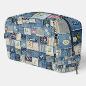 Patchwork Denim Waschbeutel (Rechte Ecke)
