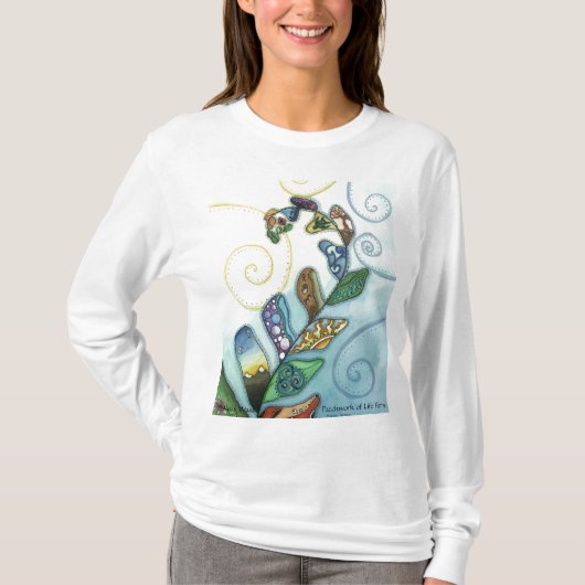 Patchwork des Leben-Farns T-Shirt (Vorderseite)
