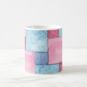 Patchwork Design Coffee Tasse, Pinks, Blues Kaffeetasse (Mittel)