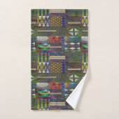Patchwork-Design im afrikanischen Stil Badhandtuch Set (Handtuch)