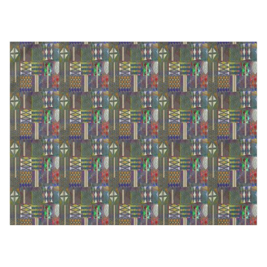 Patchwork-Design im afrikanischen Stil Tischdecke (Vorderseite (Horizontal))