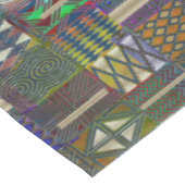 Patchwork-Design im afrikanischen Stil Tischdecke (Schrägansicht)