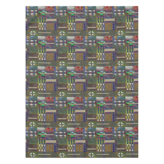 Patchwork-Design im afrikanischen Stil Tischdecke (Vorderseite)