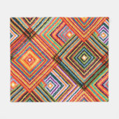 Patchwork-Design mit Aztec-Quadraten. Fleecedecke (Vorderseite (Horizontal))