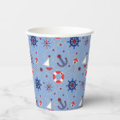 Patchwork-Design Pappbecher (Vorderseite)