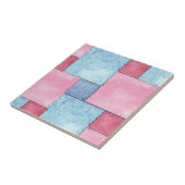 Patchwork Design Tile, Pinks, Blues Fliese (Seite)