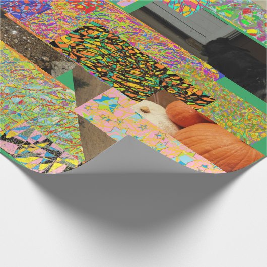 Patchwork-Designpapier mit vielen abstrakten Desig Geschenkpapier (Ecke)