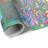 Patchwork-Designpapier mit vielen abstrakten Desig Geschenkpapier (Rolleneckpunkt)