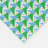 Patchwork Djibouti-Flag-Muster Fleecedecke (Ecke)