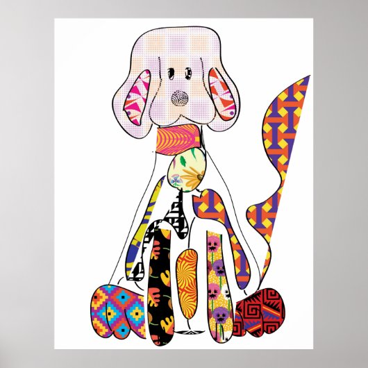 Patchwork Doggy Poster (Vorne)