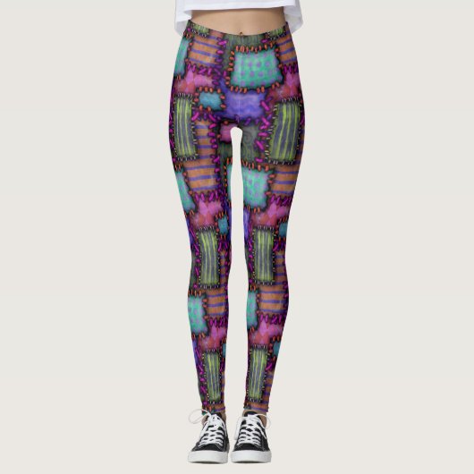 Patchwork Doll Kostüme Leggings (Vorderseite)