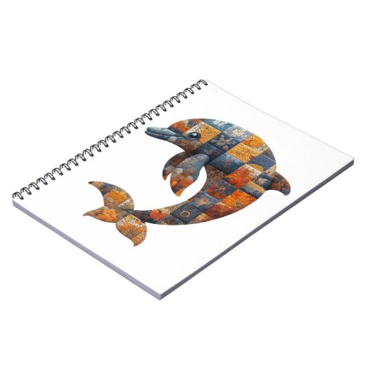 Patchwork-Dolphin-Notebook Notizblock (Linke Seite)
