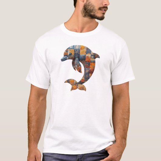 Patchwork Dolphin T - Shirt (Vorderseite)