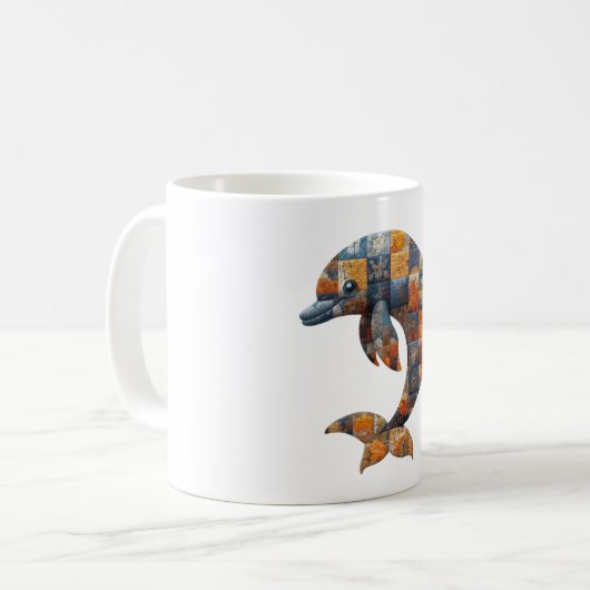 Patchwork Dolphin Tasse (Vorderseite Links)