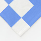 Patchwork Domino - Baby Blue und White Fleecedecke (Ecke)