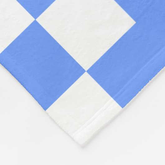 Patchwork Domino - Baby Blue und White Fleecedecke (Ecke)