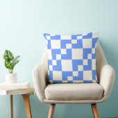 Patchwork Domino - Baby Blue und White Kissen (Stuhl )