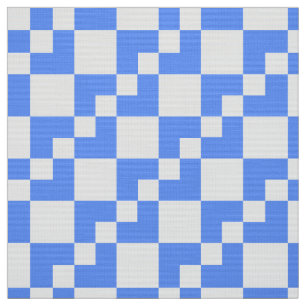 Patchwork Domino - Baby Blue und White Stoff