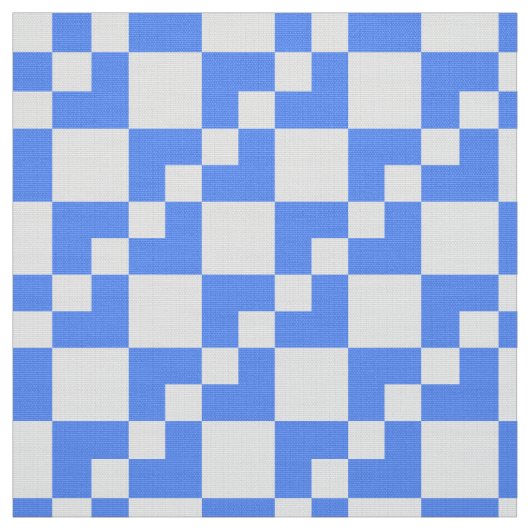 Patchwork Domino - Baby Blue und White Stoff (Muster)
