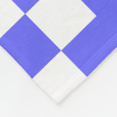 Patchwork Domino - Electric Blue und White Fleecedecke (Ecke)