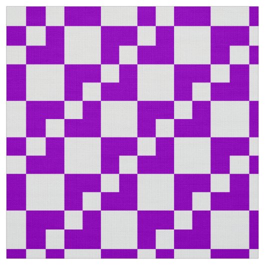 Patchwork Domino - Lila und weiß Stoff (Muster)