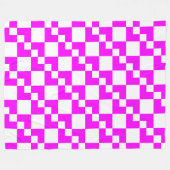 Patchwork Domino - Magenta und White Fleecedecke (Vorderseite (Horizontal))