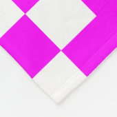 Patchwork Domino - Magenta und White Fleecedecke (Ecke)