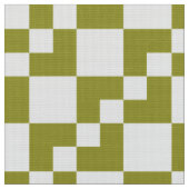 Patchwork Domino - Olive and White Stoff (Nahaufnahme)