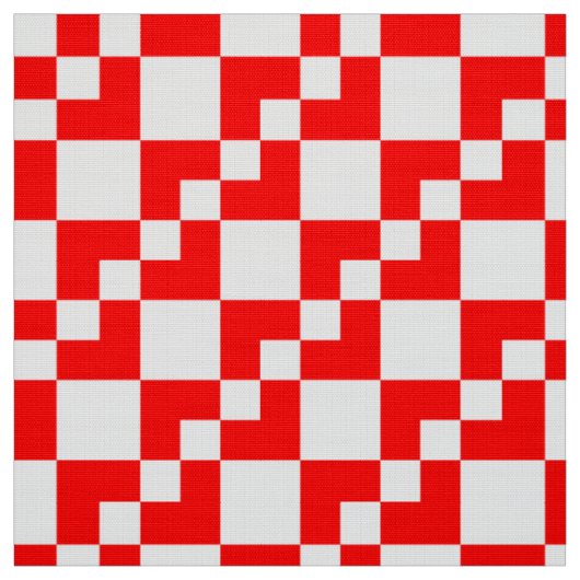 Patchwork Domino - Rot und Weiß Stoff (Muster)