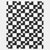 Patchwork Domino - Schwarzweiß Fleecedecke (Vorderseite)