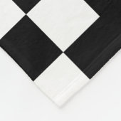 Patchwork Domino - Schwarzweiß Fleecedecke (Ecke)