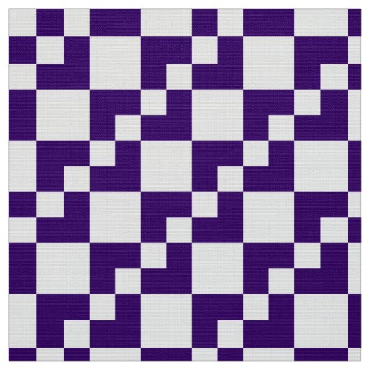 Patchwork Domino - Tief Lila und weiß Stoff (Muster)