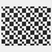 Patchwork Domino - Weiß und Schwarz Fleecedecke (Vorderseite (Horizontal))