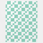 Patchwork Domino - White and Bale Green 7dcfb6 Fleecedecke (Vorderseite)