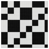 Patchwork Domino - White on Black Stoff (Nahaufnahme)