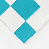 Patchwork Domino - White und Aqua Blue Fleecedecke (Ecke)