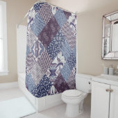 Patchwork Doodle: Vintag Boho Nahtlos. Duschvorhang (Beispiel)