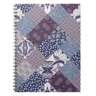 Patchwork Doodle: Vintag Boho Nahtlos. Notizblock