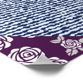 Patchwork Doodle: Vintag Boho Nahtlos. Poster (Ecke)