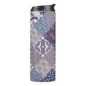 Patchwork Doodle: Vintag Boho Nahtlos. Thermosbecher (Nach links gedreht)
