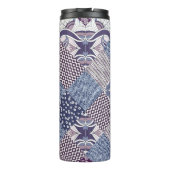 Patchwork Doodle: Vintag Boho Nahtlos. Thermosbecher (Rückseite)