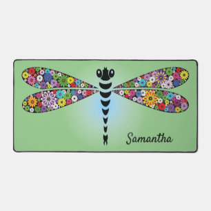 Patchwork Dragonfly Damselfly Design Desk Mat Schreibtischunterlage