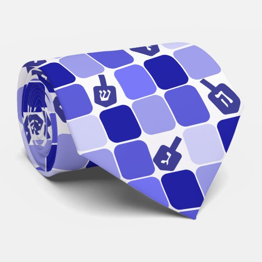 Patchwork Dreidels in Blue Krawatte (Gerollt)