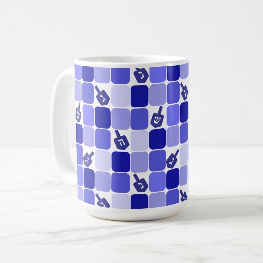 Patchwork Dreidels Kaffeetasse (Vorderseite Links)